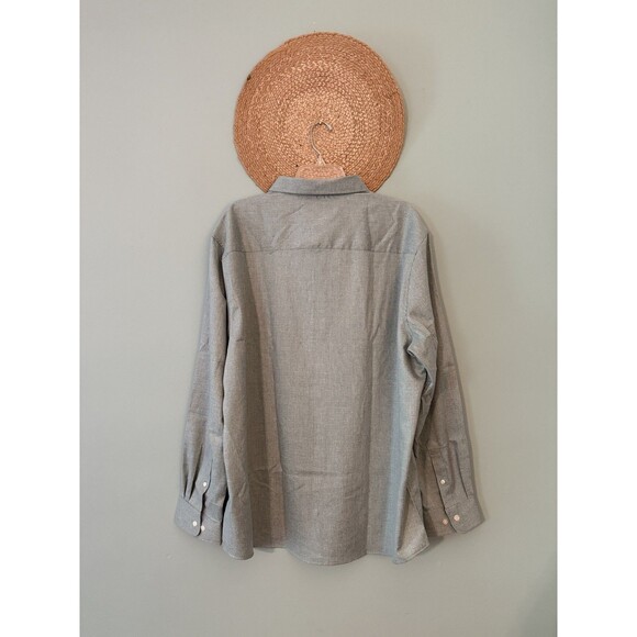 Julian & Mark Men Light Green Linen Like Button Down Collared Shirt XXL - Picture 3 of 3